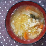 もち麦入り味噌汁